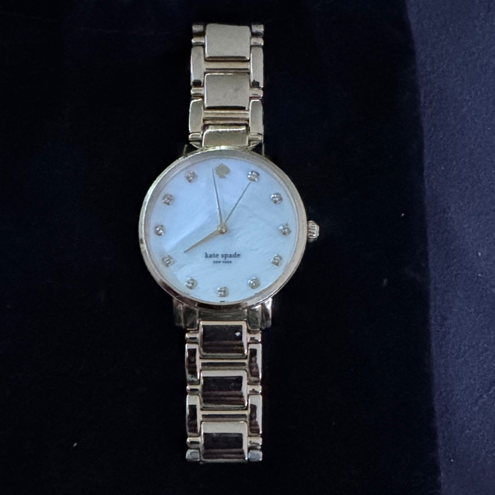 Kate Spade Gold Women's Watch with White Face